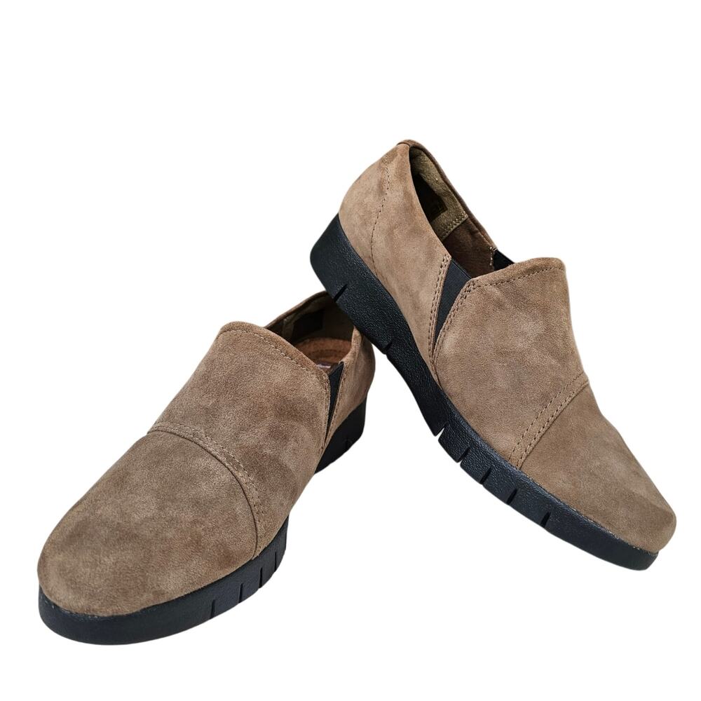 Clarks Sport Moc Daelyn Monarch Moccasins Size 6 Casual Tan Suede Leather Loafer